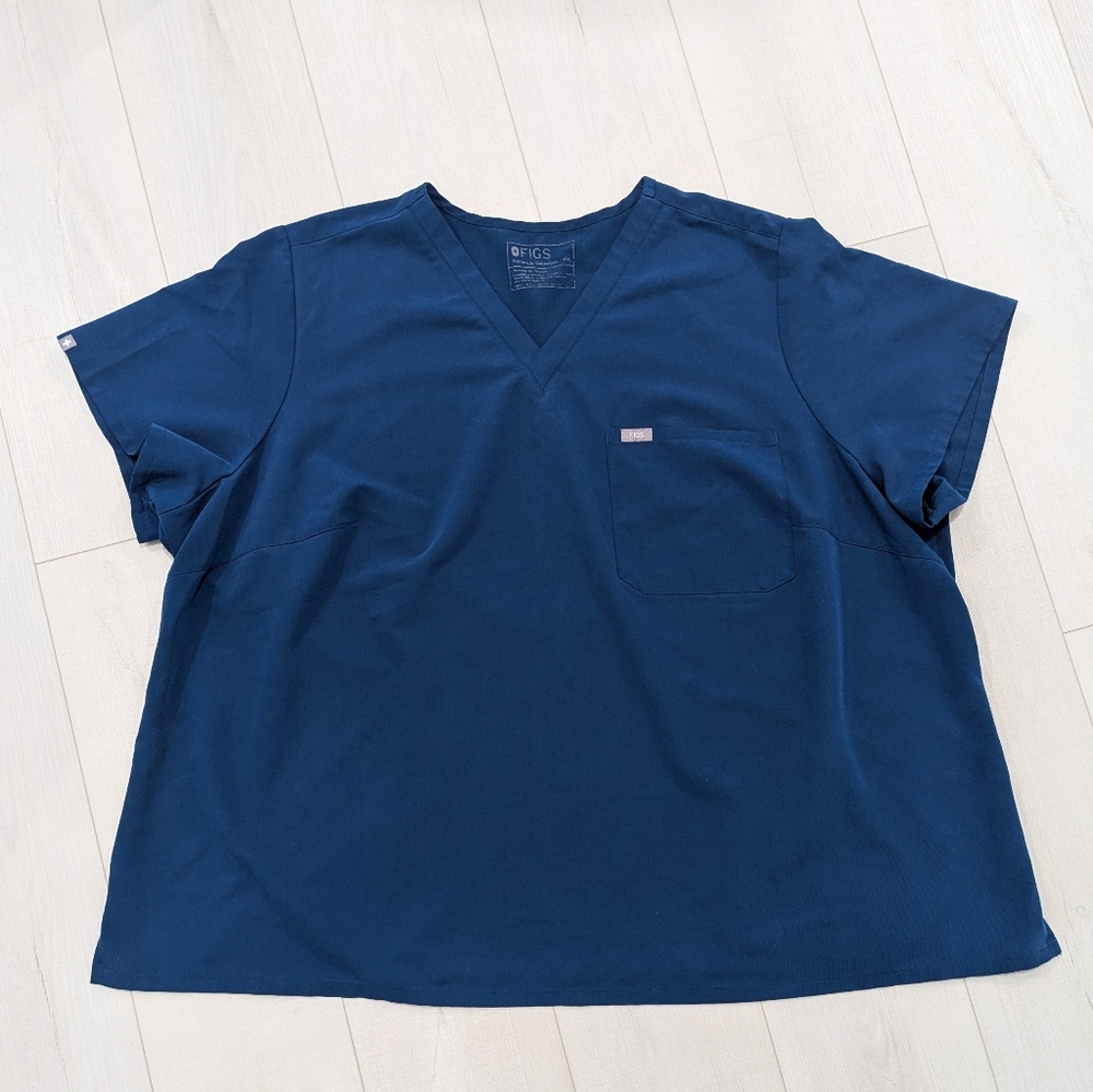 Figs Deep Reef Catarina scrub top one-pocket 6 XL plus